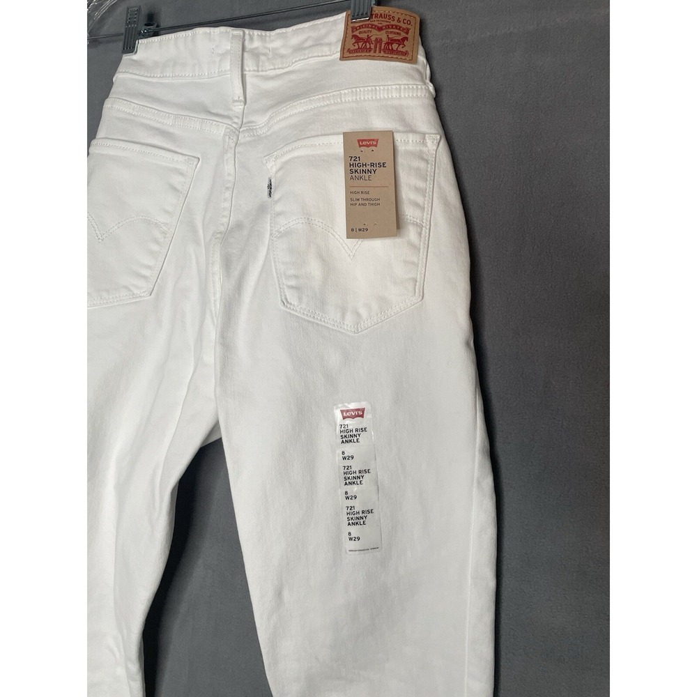 Levi's 721 Women's White High Rise Skinny Jeans Size 8 Short W29/L25 New/tags